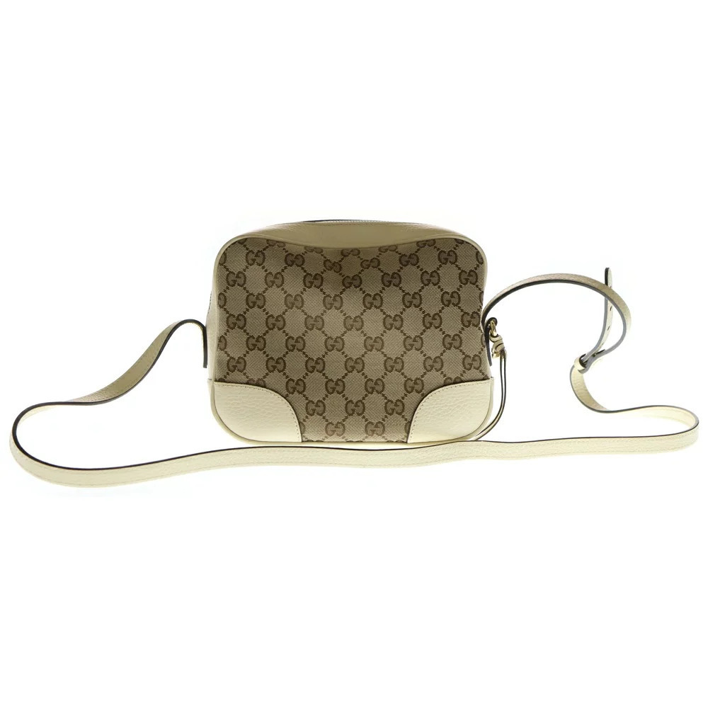 Gucci GG all leather Canvas Brown White Shoulder over Bag